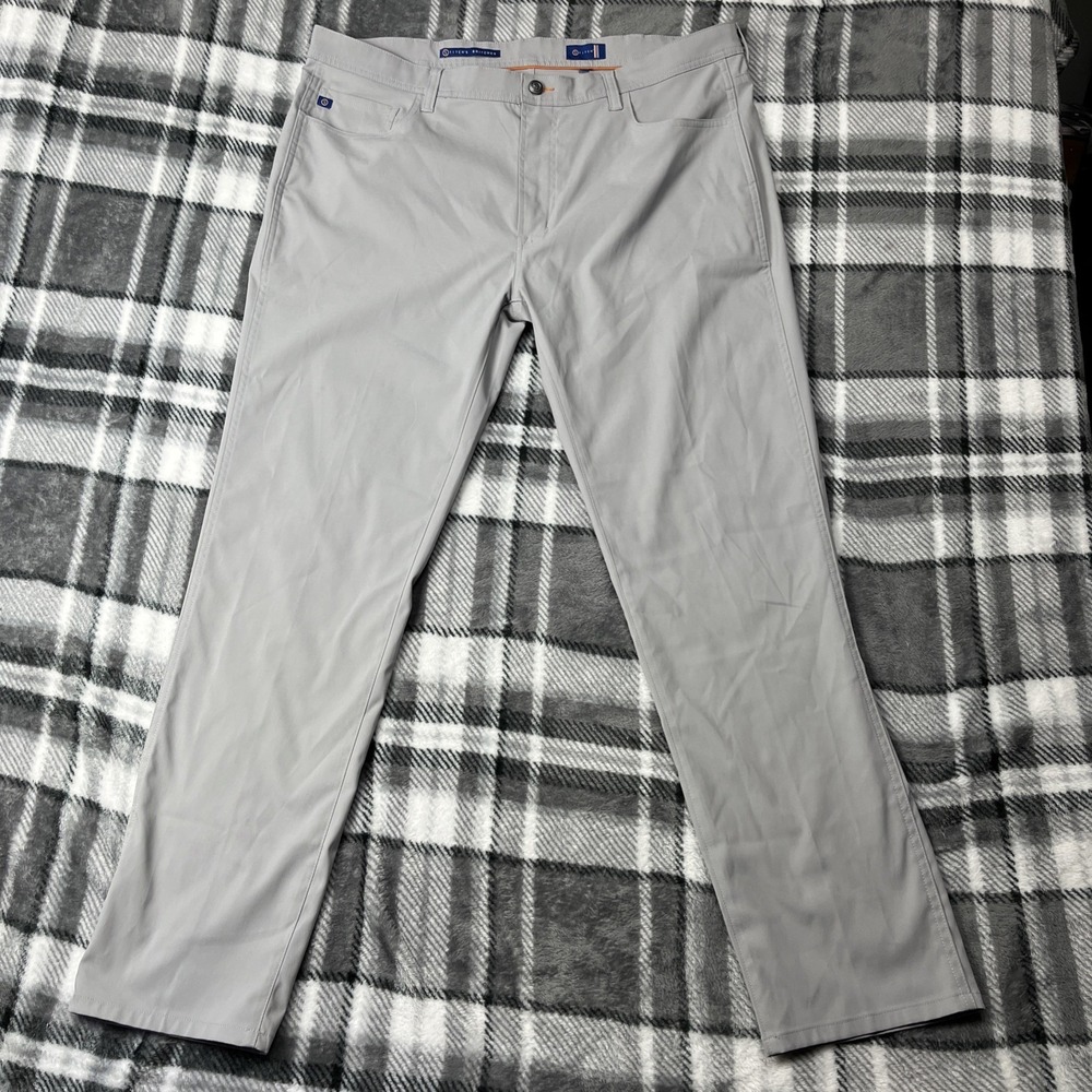 Stitch's Britches Pants Mens 40x32 Gray Heston Five Pocket Golf Performance